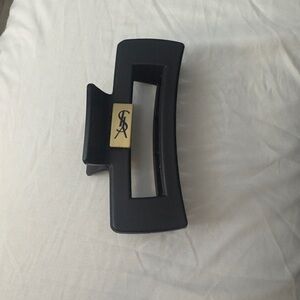 Yves Saint Laurent Black VR Headset Holder with Gold Logo
